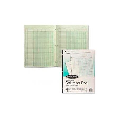Wilson Jones Wilson Jones¬Æ Columnar Pad, 11" x 8-1/2", 5 Columns, Green, 50 Sheets/Pad G7205